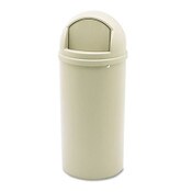 Rubbermaid® Commercial Marshal Classic Container, 15 gal, Plastic, Beige Item: RCP816088BG