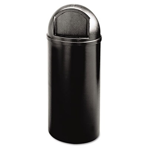 Rubbermaid® Commercial Marshal Classic Container, 15 gal, Plastic, Black Item: RCP816088BK