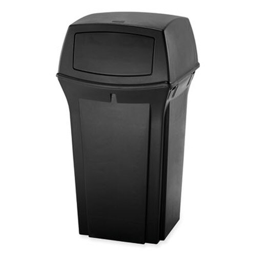 Rubbermaid® Commercial Ranger Fire-Safe Container, 45 gal, Structural Foam, Black Item: RCP917188BLA
