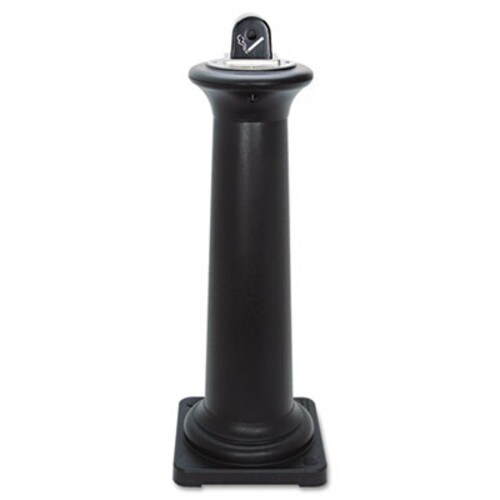 Rubbermaid® Commercial GroundsKeeper Tuscan Receptacle, 22.05 gal, 13 dia x 38.38h, Black Item: RCP9W300BLA