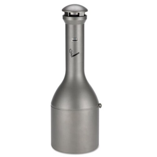 Rubbermaid® Commercial Infinity Traditional Smoking Receptacle, 4.1 gal, 13 dia x 39h, Antique Pewter Item: RCP9W33APE