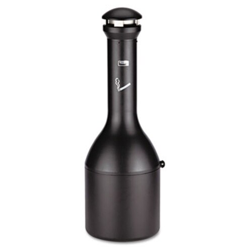 Rubbermaid® Commercial Infinity Traditional Smoking Receptacle, 4.1 gal, 13 dia x 39h High, Black Item: RCP9W33BLA
