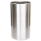 Rubbermaid® Commercial Atrium Aluminum Container with Liner, 35 gal, Aluminum, Satin Aluminum Item: RCPAOT35SANL