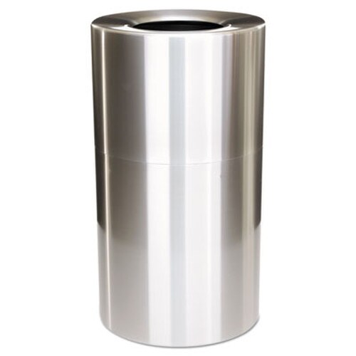 Rubbermaid® Commercial Atrium Aluminum Container with Liner, 35 gal, Aluminum, Satin Aluminum Item: RCPAOT35SANL