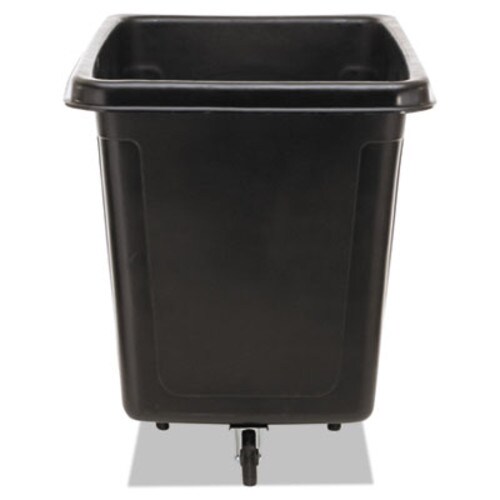 Rubbermaid® Commercial Cube Truck, 119.7 gal, 500 lb Capacity, Plastic/Metal, Black Item: RCPFG461600BLA