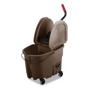 Rubbermaid® Commercial WaveBrake 2.0 Bucket/Wringer Combos, Down-Press, 35 qt, Plastic, Brown Item: RCPFG757788BRN
