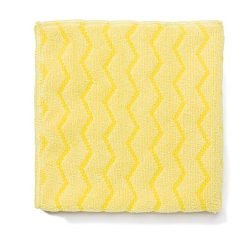 Rubbermaid® Commercial Reusable Cleaning Cloths, Microfiber, 16 x 16, Yellow, 12/Carton Item: RCPQ610