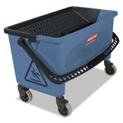 Rubbermaid® Commercial Microfiber Finish Bucket, with Lid, 3 gal, Blue Item: RCPQ930