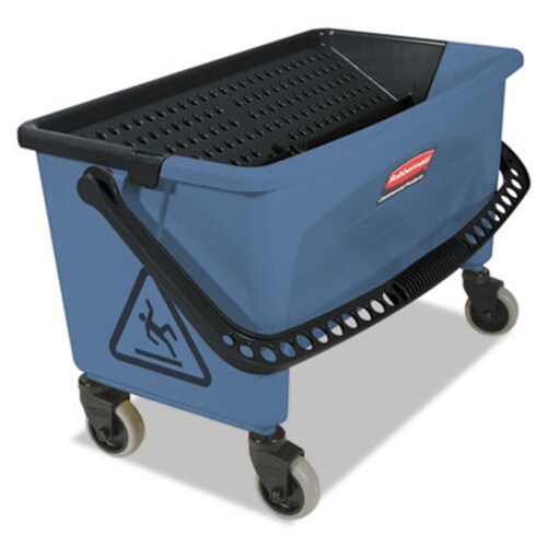 Rubbermaid® Commercial Microfiber Finish Bucket, with Lid, 3 gal, Blue Item: RCPQ930
