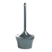 Rubbermaid® Commercial Aladdin Smokers' Station, Round, Steel, 4.5 gal, 16 dia x 38.75, Charcoal Item: RCPR1639EHGR