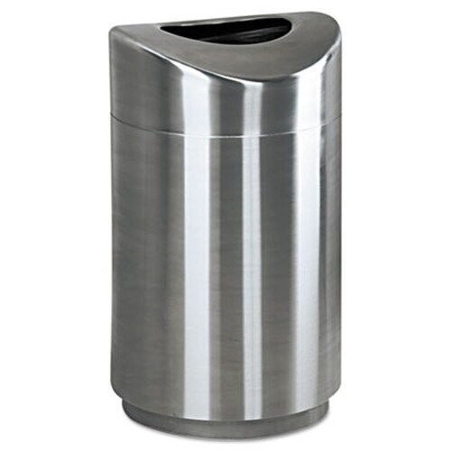 Rubbermaid® Commercial Eclipse Open Top Waste Receptacle, Round, Steel, 30 gal, Stainless Steel Item: RCPR2030SSPL