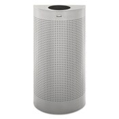 Rubbermaid® Commercial Designer Line Silhouettes Waste Receptacle, 12 gal, Steel, Silver Metallic Item: RCPSH12EPLSM