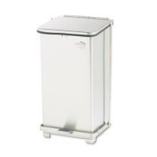 Rubbermaid® Commercial Defenders Heavy-Duty Steel Step Can, 6.5 gal, Stainless Steel Item: RCPST12SSPL