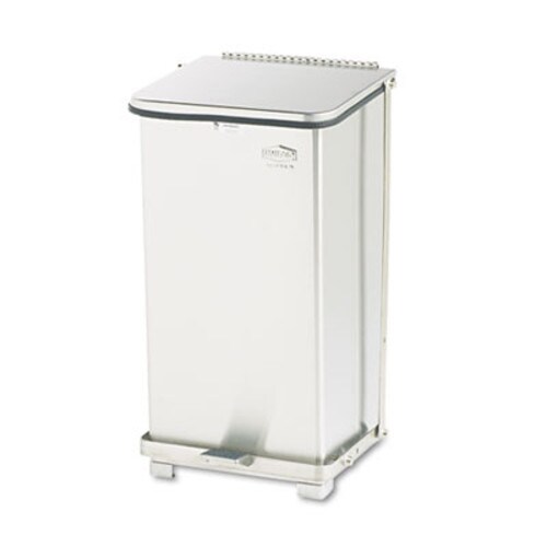 Rubbermaid® Commercial Defenders Heavy-Duty Steel Step Can, 6.5 gal, Stainless Steel Item: RCPST12SSPL
