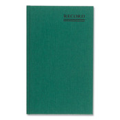 National® Emerald Series Account Book, Green Cover, 12.25 x 7.25 Sheets, 150 Sheets/Book Item: RED56111
