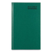National® Emerald Series Account Book, Green Cover, 12.25 x 7.25 Sheets, 300 Sheets/Book Item: RED56131