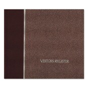 National® Hardcover Visitor Register Book, Burgundy Cover, 9.78 x 8.5 Sheets, 128 Sheets/Book Item: RED57803