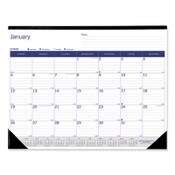 Blueline® DuraGlobe Monthly Desk Pad Calendar, 22 x 17, White/Blue/Gray Sheets, Black Binding/Corners, 12-Month (Jan to Dec): 2025 Item: REDC177227