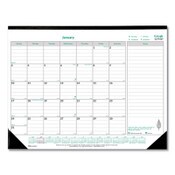 Brownline® EcoLogix Monthly Desk Pad Calendar, 22 x 17, White/Green Sheets, Black Binding/Corners, 12-Month (Jan to Dec): 2025 Item: REDC177437