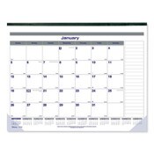 Blueline® Net Zero Carbon Monthly Desk Pad Calendar, 22 x 17, White/Gray/Blue Sheets, Black Binding, 12-Month (Jan to Dec): 2025 Item: REDC177847