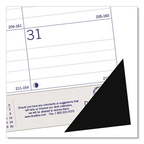 Blueline® DuraGlobe Academic Desk Pad Calendar, 22 x 17, White/Blue/Gray Sheets, Black Headband, 13-Month (July to July): 2024 to 2025 Item: REDCA177227