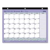 Brownline® Academic 13-Month Binder-Insertable Desk Pad Calendar, 11 x 8.5, White/Blue/Green Sheets, 13-Month (July to July): 2024-2025 Item: REDCA181721