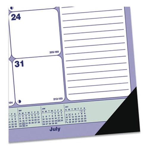 Blueline® Academic 13-Month Desk Pad Calendar, 21.25 x 16, White/Blue/Green Sheets, Black Headband, 13-Month (July to July): 2024-2025 Item: REDCA181731