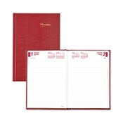 Brownline® Daily/Monthly Planner, 8.25 x 5.75, Red Cover, 12-Month (Jan to Dec): 2025 Item: REDCB389RED