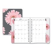 Brownline® Pink Ribbon Essential Daily Appointment Book, Daisy Artwork, 8 x 5, Navy/Gray/Pink Cover, 12-Month (Jan to Dec): 2025 Item: REDCB634G05