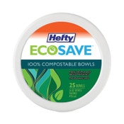 Hefty® ECOSAVE Tableware, Bowl, Bagasse, 16 oz, White, 25/Pack Item: RFPD71625PK