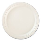 Hefty® ECOSAVE Tableware, Plate, Bagasse, 6.75" dia, White, 30/Pack Item: RFPD77300PK