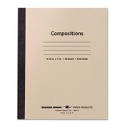 Roaring Spring® Stitched Cover Composition Book, Wide/Legal Rule, Manila Cover, (20) 8.5 x 7 Sheets Item: ROA77340