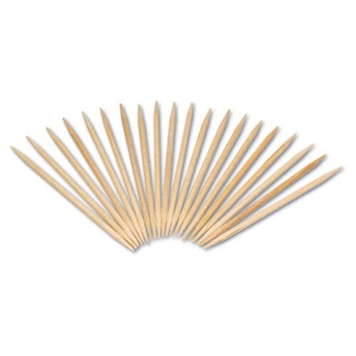 AmerCareRoyal® Round Wood Toothpicks, 2.5", Natural, 800/Box, 24 Boxes/Case, 5 Cases/Carton, 96,000 Toothpicks/Carton Item: RPPR820