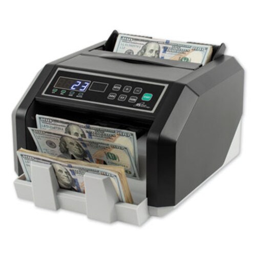Royal Sovereign Back Load Bill Counter with Counterfeit Detection, 1,400 Bills/min, 12.24 x 10.16 x 7.01, Black/Silver Item: RSIRBCES200