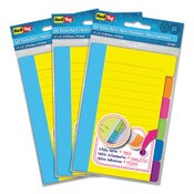 Redi-Tag® Divider Sticky Notes, 6-Tab Sets, Note Ruled, 4" x 6", Assorted Colors, 60 Sheets/Set, 3 Sets/Box Item: RTG10245