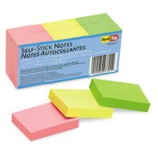 Redi-Tag® Self-Stick Notes, 1.5" x 2", Assorted Neon Colors, 100 Sheets/Pad, 12 Pads/Pack Item: RTG23701