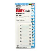 Redi-Tag® Legal Index Tabs, Preprinted Numeric: 11 to 20, 1/12-Cut, White, 0.44" Wide, 104/Pack Item: RTG31002