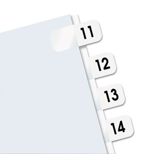 Redi-Tag® Legal Index Tabs, Preprinted Numeric: 11 to 20, 1/12-Cut, White, 0.44" Wide, 104/Pack Item: RTG31002