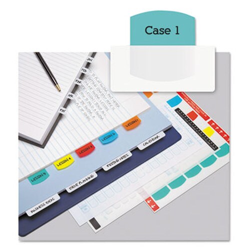 Redi-Tag® Laser Printable Index Tabs, 1/5-Cut, Assorted Colors, 1.13" Wide, 100/Pack Item: RTG33120