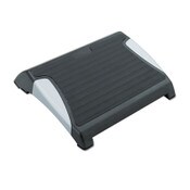 Safco® Restease Adjustable Footrest, 15.5w x 13.75d x 3.25 to 5h, Black/Silver Item: SAF2120BL