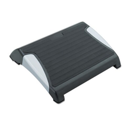 Safco® Restease Adjustable Footrest, 15.5w x 13.75d x 3.25 to 5h, Black/Silver Item: SAF2120BL