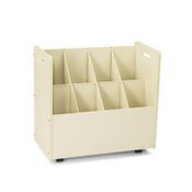 Safco® Laminate Mobile Roll Files, 8 Compartments, 30.13w x 15.75d x 29.25h, Putty Item: SAF3045
