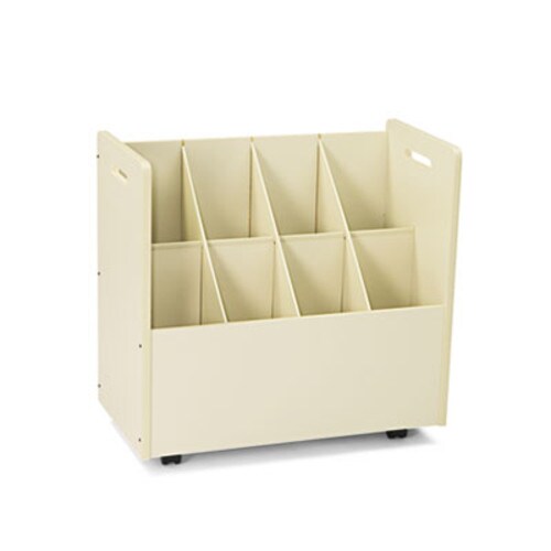 Safco® Laminate Mobile Roll Files, 8 Compartments, 30.13w x 15.75d x 29.25h, Putty Item: SAF3045