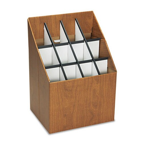 Safco® Corrugated Roll Files, 12 Compartments, 15w x 12d x 22h, Woodgrain Item: SAF3079
