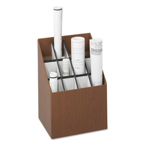 Safco® Corrugated Roll Files, 12 Compartments, 15w x 12d x 22h, Woodgrain Item: SAF3079