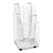 Safco® Wire Roll Files, 4 Compartments, 16.25w x 16.5d x 30.5h, White Item: SAF3084