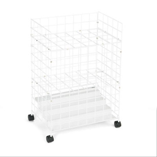 Safco® Wire Roll Files, 24 Compartments, 21w x 14.25d x 31.75h, White Item: SAF3088