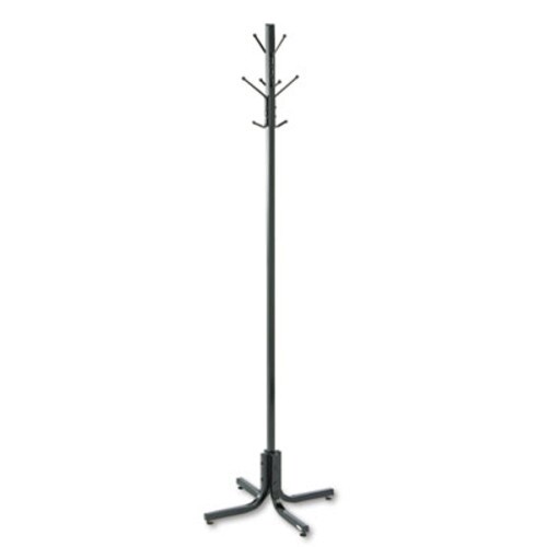 Safco® Metal Costumer, Four Ball-Tipped Double-Hooks, 21w x 21d x 70h, Black Item: SAF4163BL