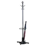 Safco® Metal Costumer w/Umbrella Holder, Four Ball-Tipped Double-Hooks, 21w x 21d x 70h, Black Item: SAF4168BL