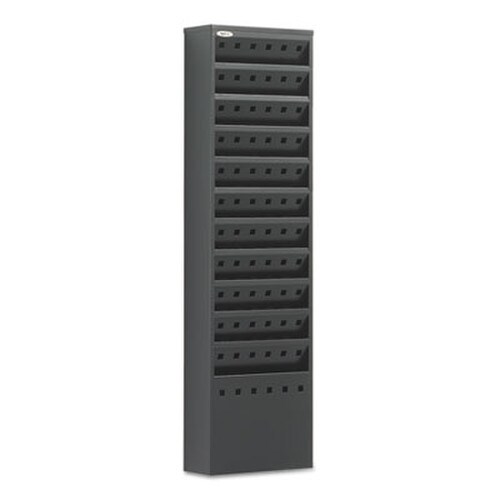 Safco® Steel Magazine Rack, 11 Compartments, 10w x 4d x 36.25h, Black Item: SAF4321BL
